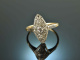 Um 1915! Art Deco Ring mit Diamanten Gold 585 Platin