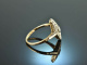 Um 1915! Art Deco Ring mit Diamanten Gold 585 Platin