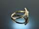 Um 1915! H&uuml;bscher Art Deco Ring mit Diamant Gold 585 Platin