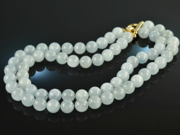 From our workshop! Large Aquamarine Necklace 2 rows...