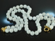 From our workshop! Large Aquamarine Necklace 2 rows silver gold plated