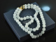 From our workshop! Large Aquamarine Necklace 2 rows silver gold plated