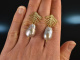 Christmas Pearls! Pretty pearls drop earrings silver 925 gold plated