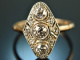 Berlin um 1910! Feiner Belle Epoque Diamant Ring Gold 585 Platin