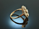 Berlin um 1910! Feiner Belle Epoque Diamant Ring Gold 585 Platin