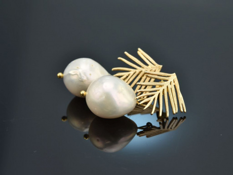 Big Pearls! Hübsche Perlen Tropfen Ohrringe Silber 925 vergoldet
