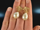 Christmas Pearls! Pretty pearls drop earrings silver 925 gold plated