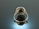 Um 1915! Feiner Saphir Diamant Ring 0,8 ct Platin