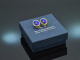 Around 1990! Handmade ear clips with lapis lazuli gold 750
