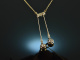 Um 1910! Belle Epoque Collier Altschliff Diamanten Platin Gold 585