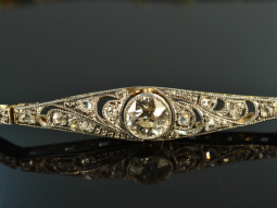 Um 1910! Belle Epoque Armband mit Altschliff Diamanten...