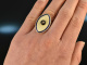 Um 1800! Seltener Empire Ring Diamantrose Elfenbein Email Gold 585