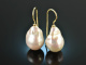 From our workshop! Baroque cultured pearls drop earrings gold 585