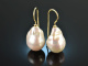 From our workshop! Baroque cultured pearls drop earrings gold 585