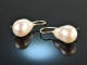 From our workshop! Baroque cultured pearls drop earrings gold 585