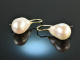 From our workshop! Baroque cultured pearls drop earrings gold 585
