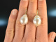 From our workshop! Baroque cultured pearls drop earrings gold 585