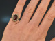 Um 1820! Historischer Granat Ring mit Saatperlen Gold 585