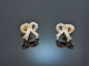 Tiny Ribbons! Schleifen Ohrringe mit Diamanten Gold 750