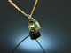 Green Drop! Collier mit gr&uuml;nem Turmalin Tropfen Gold 750