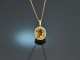 Golden Glow! Feinstes Collier mit Goldberyll und Diamanten Gold 750