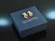 Around 1990! Precious earrings with rubies and diamonds gold 750