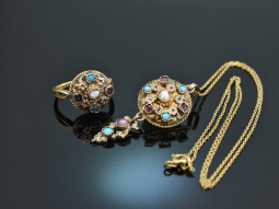 Transylvania around 1890! Ring and pendant with chain...