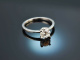 Say yes! Feiner Brillant Solit&auml;r Verlobungs Ring 1,02 ct Wei&szlig; Gold 750