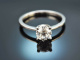 Say yes! Feiner Brillant Solit&auml;r Verlobungs Ring 1,02 ct Wei&szlig; Gold 750