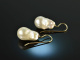 From our workshop! Baroque Freshwater Cultured Pearls Drop Earrings Gold 585