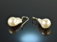From our workshop! Baroque Freshwater Cultured Pearls Drop Earrings Gold 585