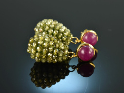 Violet with Green! Drop earrings violet agate green...