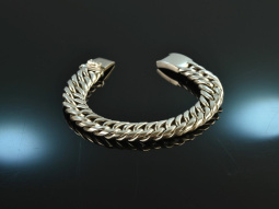 Around 1990! Heavy vintage tank bracelet silver 925