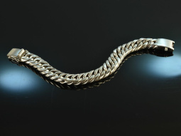 Around 1990! Heavy vintage tank bracelet silver 925