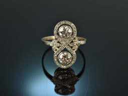 Um 1915! Traumhafter Art Deco Diamant Ring aus Platin 1,5 ct