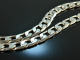 Around 1990! Long statement tank chain silver 925