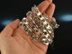 Around 1990! Long statement tank chain silver 925