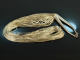 Around 1970! Cool long vintage waterfall necklace 50strand silver 925