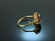 Around 1980! Classic garnet ring gold 333