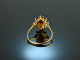 Around 1980! Classic garnet ring gold 333