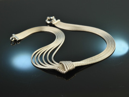 Around 1980! Cuddly knot necklace chain silver 925