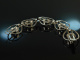 Around 1965! Vintage statement bracelet with rock crystal silver 835
