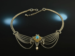 Around 1960! Beautiful traditional dirndl necklace with...