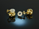 Around 1960! Chic knot ear clips gold 585