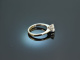 Around 1980! Classic diamond solitaire ring 0.93 ct White Gold 750