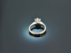 Around 1980! Classic diamond solitaire ring 0.93 ct White Gold 750