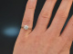 Around 1980! Classic diamond solitaire ring 0.93 ct White Gold 750