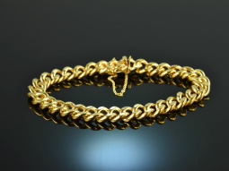 Around 1990! Heavy tank bracelet silver 835 gold plated