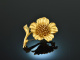 Per Harild Dänemark um 1980! Hochwertige Blumen Brosche Gold 750
