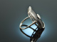 Art Deco around 1920! Noble ring with diamond 0.7 ct Onyx White Gold 750